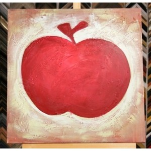 Obraz červené jablko 60x60 cm